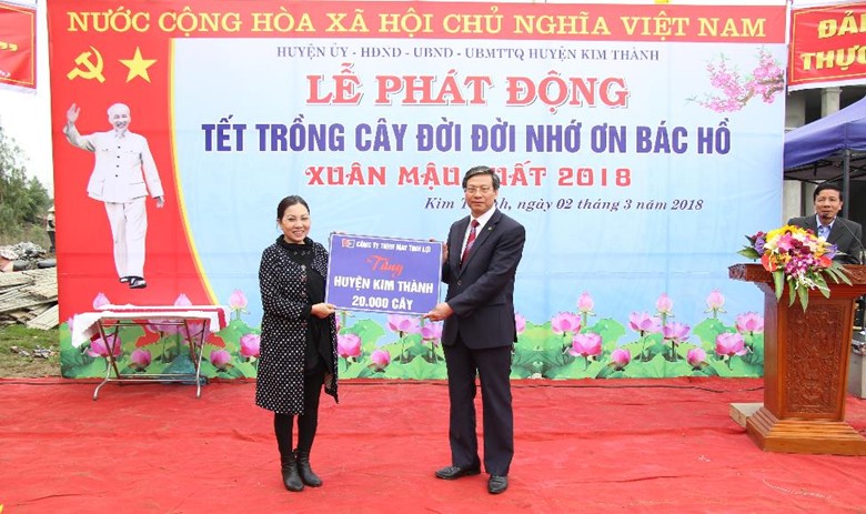 May Tinh Lợi hưởng ứng Tết trồng cây Xuân Mậu Tuất 2018